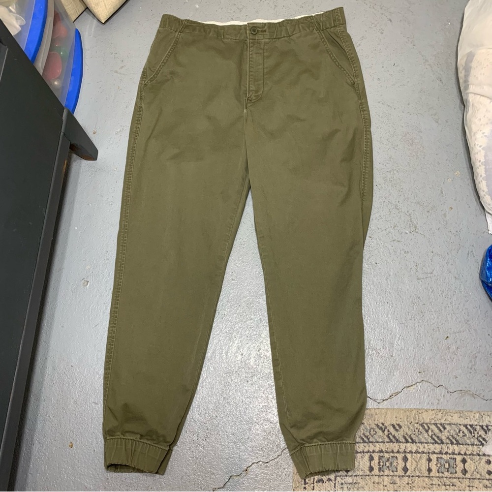 Levi's XX Chinos Jogger Military Green Sz L Elastic Hem Modern Denim Pants - Picture 15 of 16